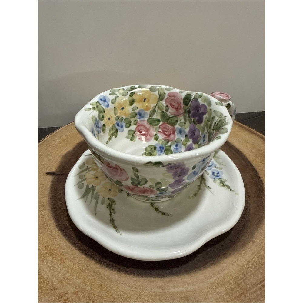 Tabletops Unlimited‎ English Garden Cup & Saucer Set Don Swanson Floral